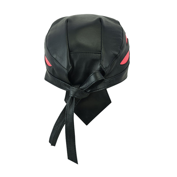 Motorbike Biker Leather Flame Style BANDANA Head Wrap Black  display picture 3