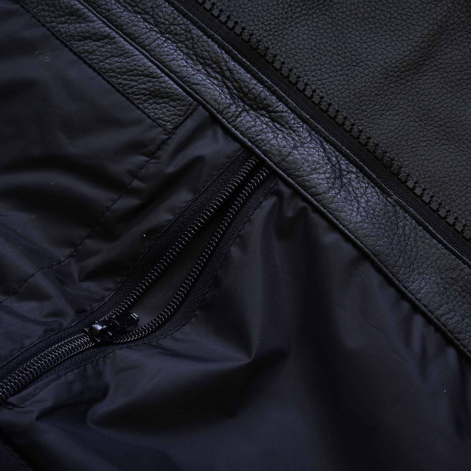 Leatherick Men's Black Outlaw Biker Vest Tactical Gear Leather Motorcycle Vest Australia