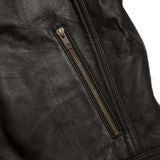 Men Black Designer Real Sheep Slim Fit Biker Leather Jacket