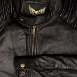 Men Black Designer Real Sheep Slim Fit Biker Leather Jacket