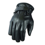 Men Genuine Sheep Leather Winter Gloves - Black Thread