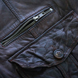 Men’s Real Sheep Leather US style Fashion Military Brown Jacket.