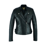Women Leather Jacket Real Sheepskin Leather Punk Biker Style Short Slim Fit Jacket